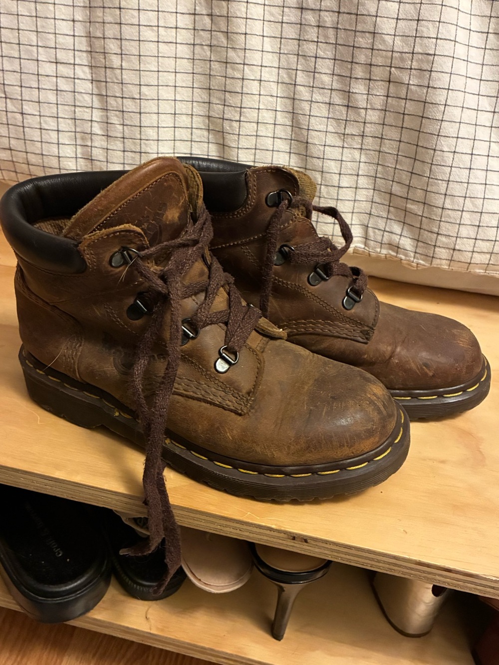 Dr. Martens Brown Lace-Up Leather Boots